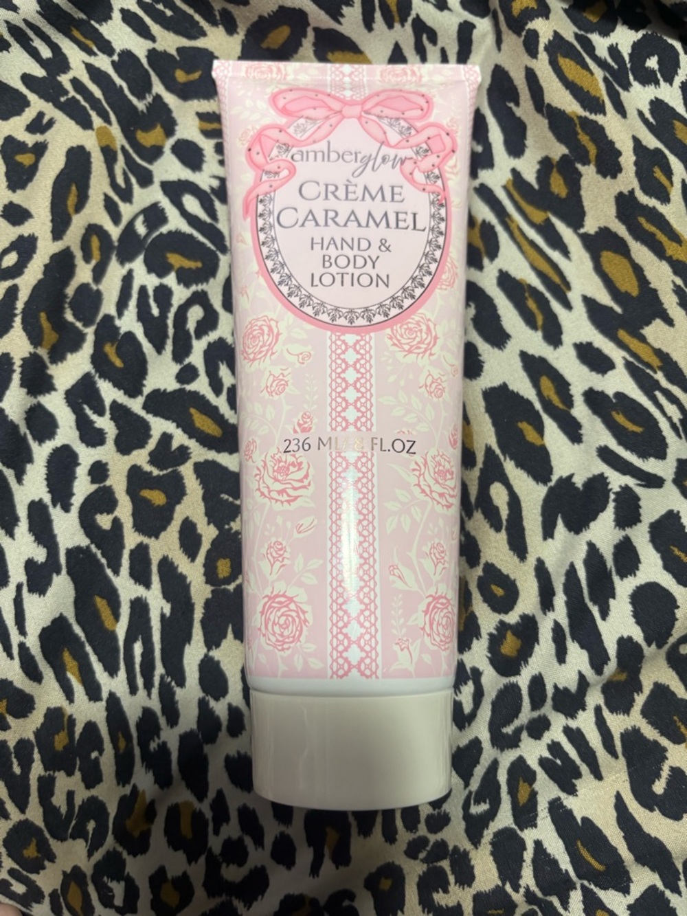 Viral Amberglow Crème Caramel Hand & Body Lotion - Pink Floral Tube